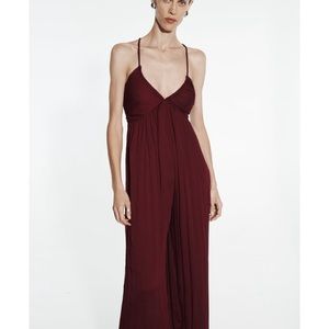 NWT Zara long crossed back jumpsuit/ L